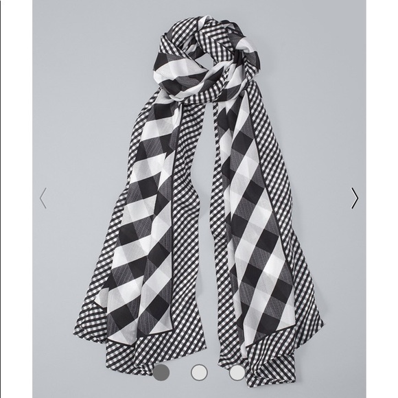 WHBM Gingham Silk Scarf - NWT’s - Picture 1 of 10